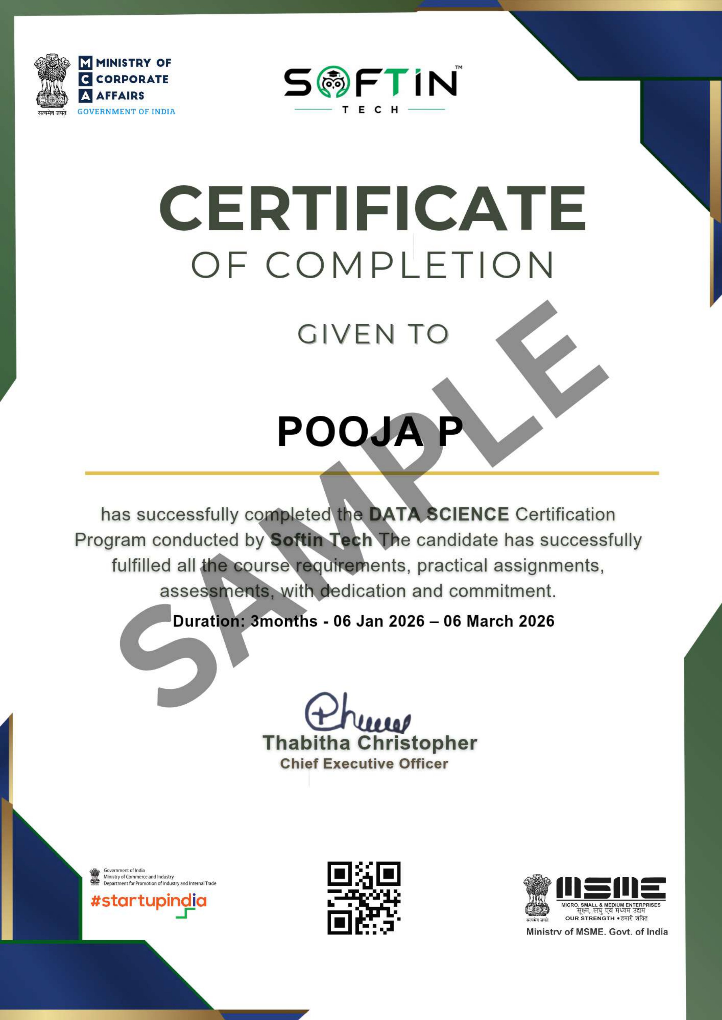 Certificate of Completion