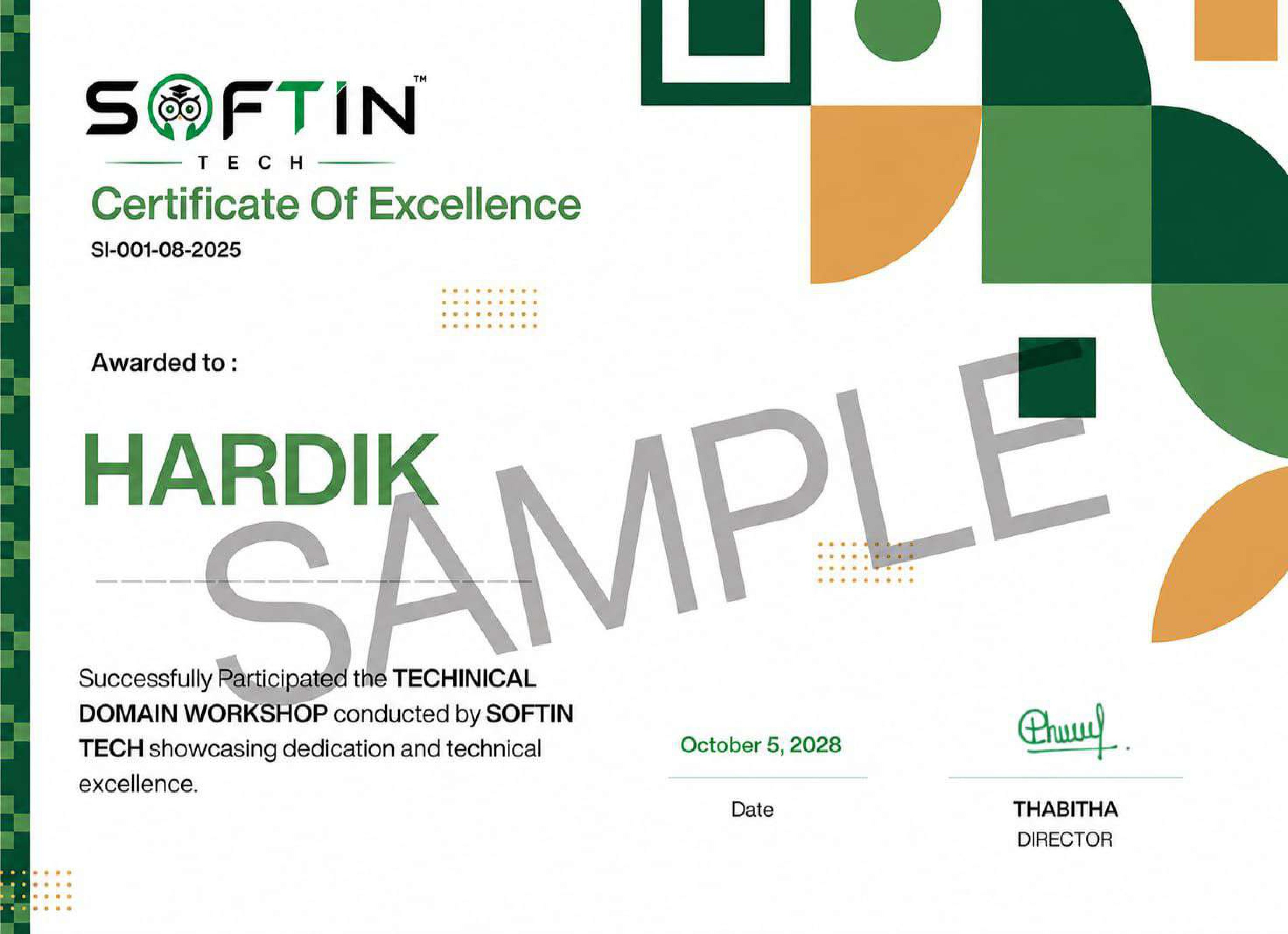 Certificate of Excellence